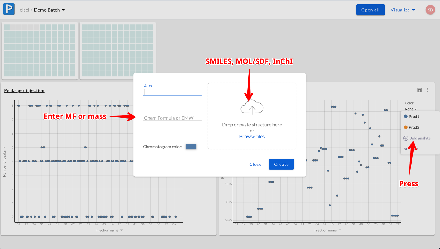 batch add single analyte