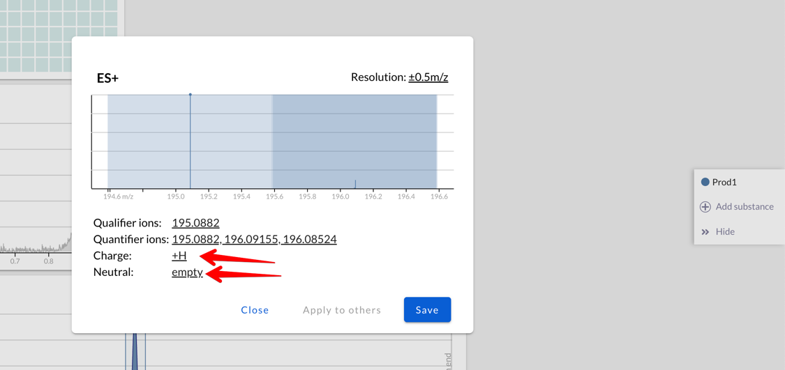 Mass Spec settings - pointing out fragments