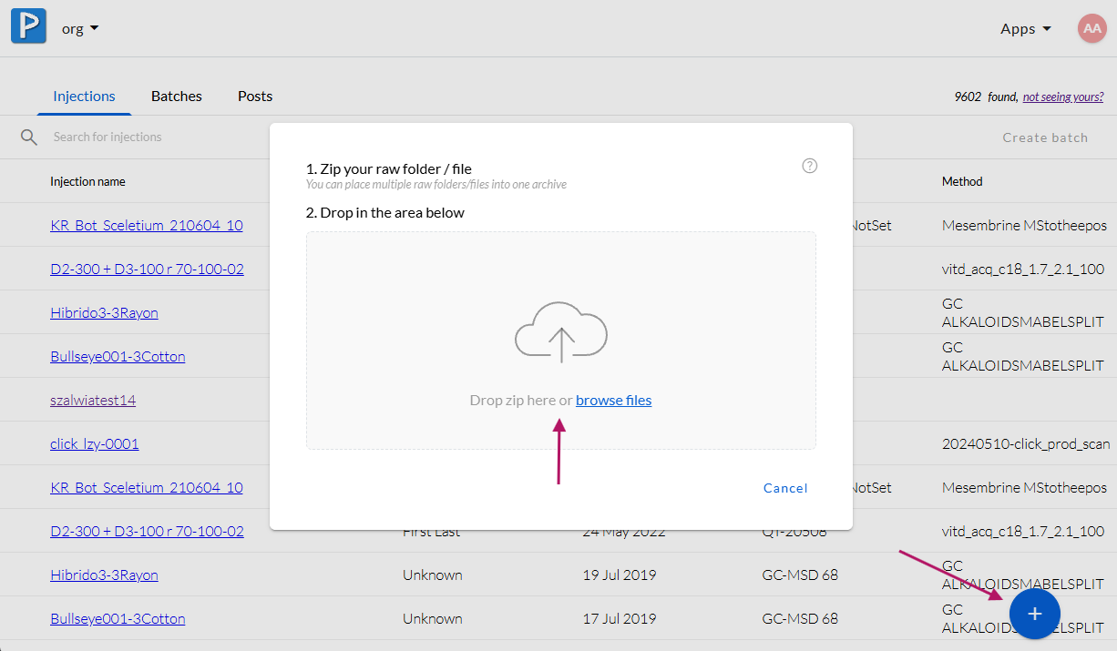 manually upload