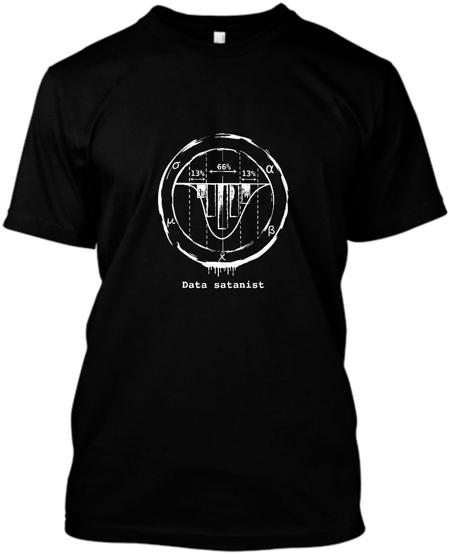 T-Shirt Data Satanist (Black/White)
