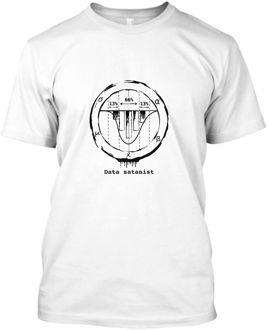 T-Shirt Data Satanist (White/Black)
