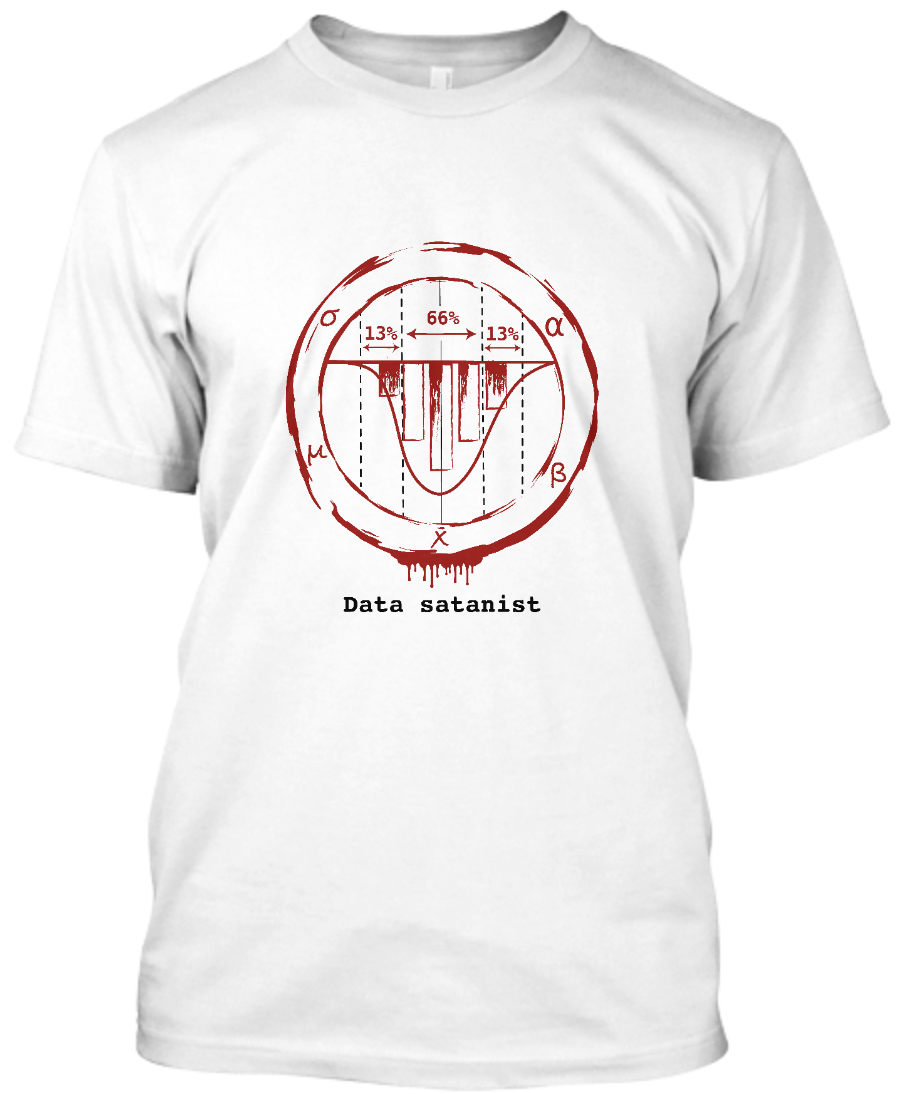 T-Shirt Data Satanist (White/Red)